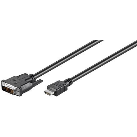 Goobay DVI-D/HDMI cable, nickel plated 50580 Black, 2 m Goobay DVI-D/HDMI cable, nickel plated 50580 Black, 2 m