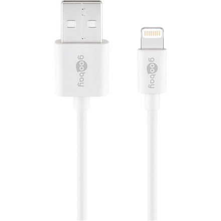 Goobay Lightning USB charging and sync cable 54600 White, USB 2.0 male (type A), Apple Lightnin male (8-pin) Goobay Lightning USB charging and sync cable 54600 White, USB 2.0 male (type A), Apple Lightnin male (8-pin)