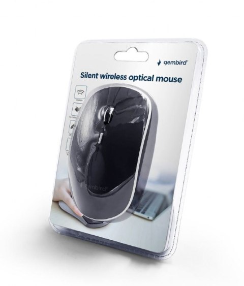 Gembird Silent Wireless Optical Mouse MUSW-4BS-01 USB, Black Gembird Silent Wireless Optical Mouse MUSW-4BS-01 USB, Black