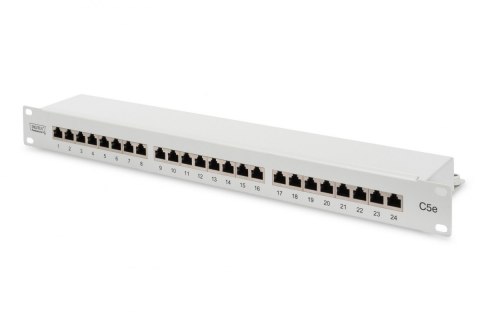 Digitus Patch Panel DN-91524S White, 48.2 x 4.4 x 10.9 cm, Category: CAT 5e; Ports: 24 x RJ45; Retention strength: 7.7 kg; Inser Digitus Patch Panel DN-91524S White, 48.2 x 4.4 x 10.9 cm, Category: CAT 5e; Ports: 24 x RJ45; Retention strength: 7.7 kg; Inser