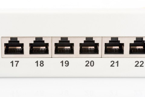 Digitus Patch Panel DN-91624S White, 48.2 x 4.4 x 10.9 cm, Category: CAT 6; Ports: 24 x RJ45; Retention strength: 7.7 kg; Insert Digitus Patch Panel DN-91624S White, 48.2 x 4.4 x 10.9 cm, Category: CAT 6; Ports: 24 x RJ45; Retention strength: 7.7 kg; Insert