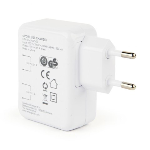 EnerGenie Universal USB charger EG-U4AC-02 White EnerGenie Universal USB charger EG-U4AC-02 White