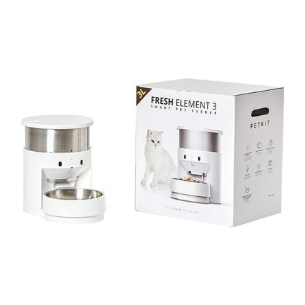 PETKIT Smart pet feeder Fresh element 3 Capacity 3 L, Material Stainless steel and ABS, White PETKIT Smart pet feeder Fresh element 3 Capacity 3 L, Material Stainless steel and ABS, White