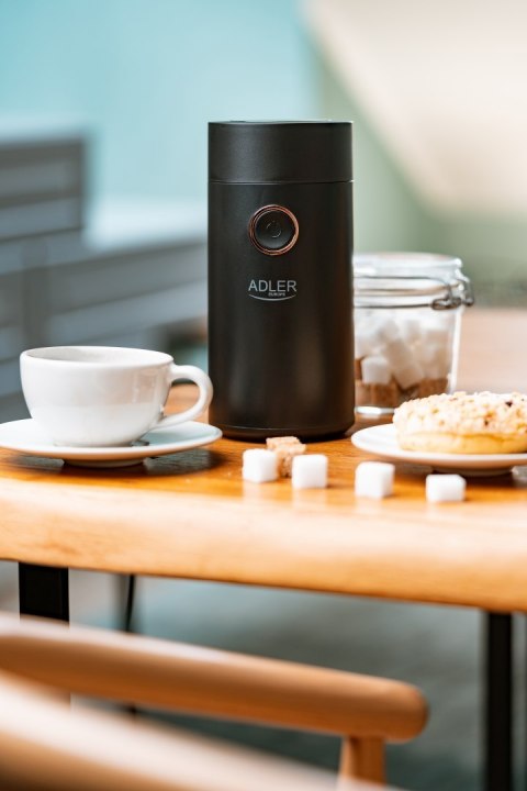 Adler Coffee Mill AD 4446bg 150 W, Coffee beans capacity 75 g, Black Adler Coffee Mill AD 4446bg 150 W, Coffee beans capacity 75 g, Black