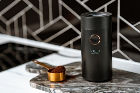 Adler Coffee Mill AD 4446bg 150 W, Coffee beans capacity 75 g, Black Adler Coffee Mill AD 4446bg 150 W, Coffee beans capacity 75 g, Black