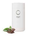 Adler Coffee Mill AD 4446ws 150 W, Coffee beans capacity 75 g, White Adler Coffee Mill AD 4446ws 150 W, Coffee beans capacity 75 g, White