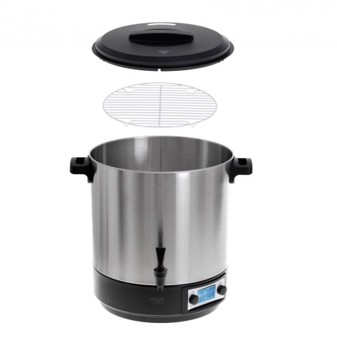 Adler Electric pot/Cooker AD 4496 Stainless steel/Black, 28 L, Lid included Adler Electric pot/Cooker AD 4496 Stainless steel/Black, 28 L, Lid included