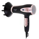 Adler Hair Dryer AD 2248b ION 2200 W, Number of temperature settings 3, Ionic function, Diffuser nozzle, Black/Pink Adler Hair Dryer AD 2248b ION 2200 W, Number of temperature settings 3, Ionic function, Diffuser nozzle, Black/Pink