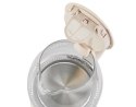 Adler Kettle AD 1283C Electric, 900 W, 1 L, Glass/Stainless steel, 360° rotational base, Cream Adler Kettle AD 1283C Electric, 900 W, 1 L, Glass/Stainless steel, 360° rotational base, Cream