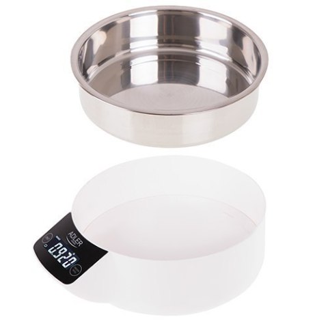 Adler Kitchen scale with a bowl AD 3166 Maximum weight (capacity) 5 kg, Graduation 1 g, Display type LCD, White Adler Kitchen scale with a bowl AD 3166 Maximum weight (capacity) 5 kg, Graduation 1 g, Display type LCD, White