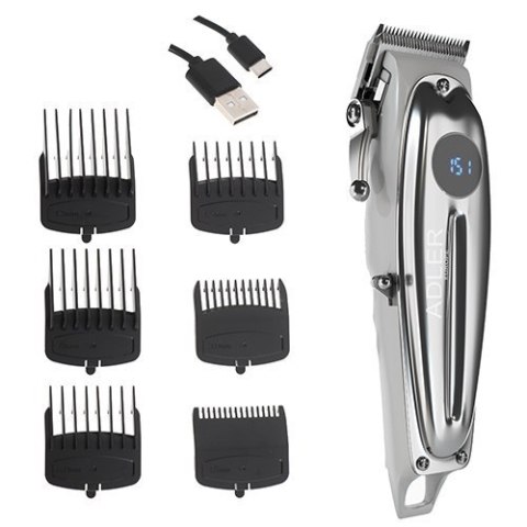 Adler Proffesional Hair clipper AD 2831 Cordless or corded, Silver Adler Proffesional Hair clipper AD 2831 Cordless or corded, Silver