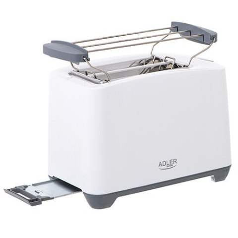 Adler Toaster AD 3216 Power 750 W, Number of slots 2, Housing material Plastic, White Adler Toaster AD 3216 Power 750 W, Number of slots 2, Housing material Plastic, White