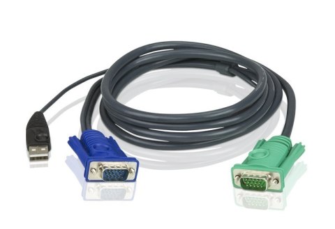 Aten 2L-5202U 1.8M USB KVM Cable with 3 in 1 SPHD Aten 2L-5202U 1.8M USB KVM Cable with 3 in 1 SPHD