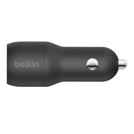 Belkin Dual USB-A Car Charger 24W + USB-A to Lightning Cable BOOST CHARGE Black Belkin Dual USB-A Car Charger 24W + USB-A to Lightning Cable BOOST CHARGE Black