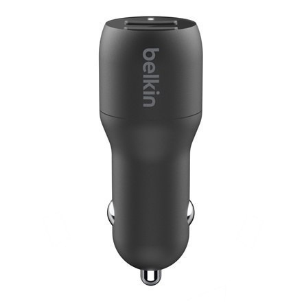 Belkin Dual USB-A Car Charger 24W + USB-A to Lightning Cable BOOST CHARGE Black Belkin Dual USB-A Car Charger 24W + USB-A to Lightning Cable BOOST CHARGE Black