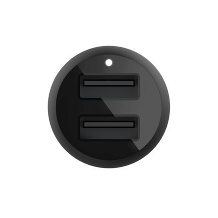 Belkin Dual USB-A Car Charger 24W + USB-A to Lightning Cable BOOST CHARGE Black Belkin Dual USB-A Car Charger 24W + USB-A to Lightning Cable BOOST CHARGE Black
