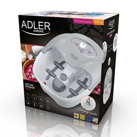 Adler Foot massager AD 2167 80 W, White/Grey Adler Foot massager AD 2167 80 W, White/Grey