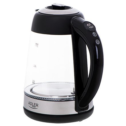 Adler Kettle AD 1285 Electric, 2200 W, 1.7 L, Glass/Stainless steel, 360° rotational base, Grey Adler Kettle AD 1285 Electric, 2200 W, 1.7 L, Glass/Stainless steel, 360° rotational base, Grey