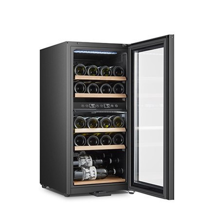 Adler Wine Cooler AD 8080 Energy efficiency class G, Free standing, Bottles capacity 24, Cooling type Compressor, Black Adler Wine Cooler AD 8080 Energy efficiency class G, Free standing, Bottles capacity 24, Cooling type Compressor, Black