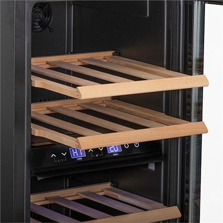 Adler Wine Cooler AD 8080 Energy efficiency class G, Free standing, Bottles capacity 24, Cooling type Compressor, Black Adler Wine Cooler AD 8080 Energy efficiency class G, Free standing, Bottles capacity 24, Cooling type Compressor, Black