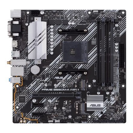 Asus PRIME B550M-A WIFI II Processor family AMD, Processor socket AM4, DDR4 DIMM, Memory slots 4, Supported hard disk drive inte Asus PRIME B550M-A WIFI II Processor family AMD, Processor socket AM4, DDR4 DIMM, Memory slots 4, Supported hard disk drive inte