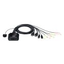Aten 2-Port USB 4K HDMI Cable KVM Switch with Remote Port Selector CS22H-AT Aten 2-Port USB 4K HDMI Cable KVM Switch with Remote Port Selector CS22H-AT