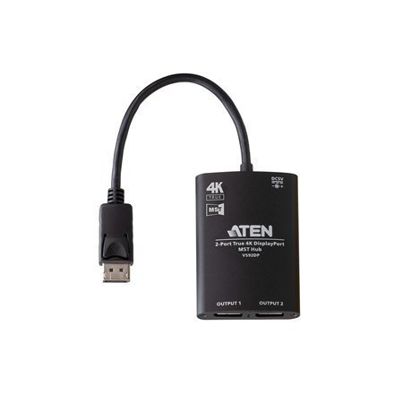 Aten DisplayPort to 2 DisplayPort VS92DP-AT Black Aten DisplayPort to 2 DisplayPort VS92DP-AT Black