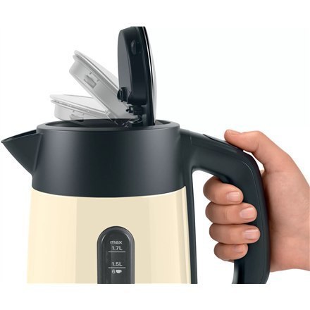 Bosch Kettle TWK4P437 Electric, 2400 W, 1.7 L, Stainless steel, Beige Bosch Kettle TWK4P437 Electric, 2400 W, 1.7 L, Stainless steel, Beige