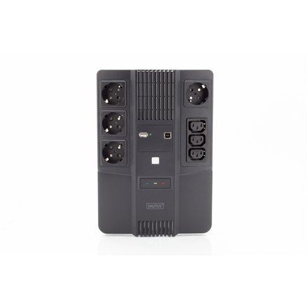 Digitus All-in-One UPS, 600VA/360W, LED 12V/7Ah x1, 4x CEE 7/7,3x IEC C13, USB, RJ45 Digitus All-in-One UPS, 600VA/360W, LED 12V/7Ah x1, 4x CEE 7/7,3x IEC C13, USB, RJ45