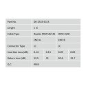 Digitus Patch Cord FO, LC to LC MM OM3 50/125 µ, 1m Digitus Patch Cord FO, LC to LC MM OM3 50/125 µ, 1m