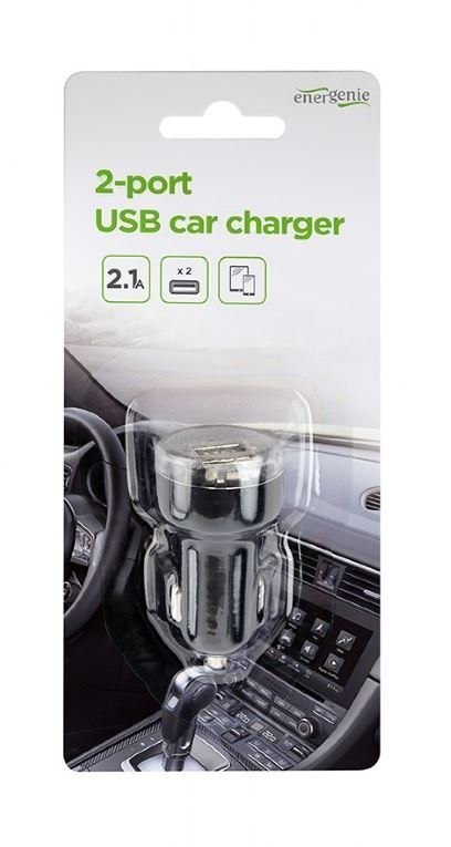 EnerGenie 2-port USB car charger EG-U2C2A-CAR-02 Black, 2.1 A EnerGenie 2-port USB car charger EG-U2C2A-CAR-02 Black, 2.1 A
