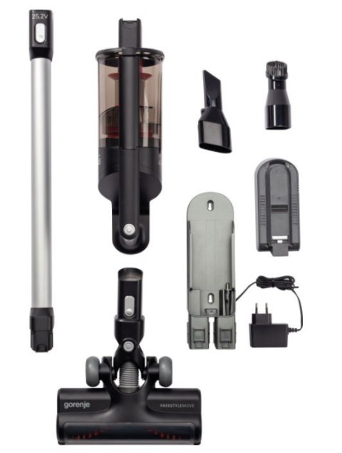 Gorenje Vacuum cleaner Handstick 2in1 SVC252FMBK Cordless operating, Handstick and Handheld, 25.2 V, Operating time (max) 45 min Gorenje Vacuum cleaner Handstick 2in1 SVC252FMBK Cordless operating, Handstick and Handheld, 25.2 V, Operating time (max) 45 min