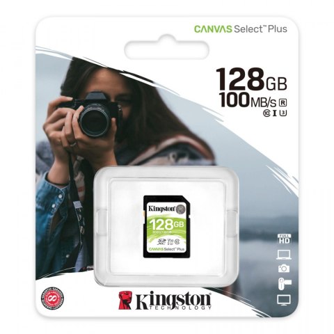 Kingston Canvas Select Plus 128 GB, SDHC, Flash memory class 10 Kingston Canvas Select Plus 128 GB, SDHC, Flash memory class 10