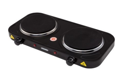Mesko Electric stove MS 6509 Number of burners/cooking zones 2, Black, Electric Mesko Electric stove MS 6509 Number of burners/cooking zones 2, Black, Electric