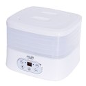 Adler Food Dehydrator AD 6658 Power 230 W, Number of trays 5, Temperature control, Integrated timer, White Adler Food Dehydrator AD 6658 Power 230 W, Number of trays 5, Temperature control, Integrated timer, White