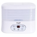 Adler Food Dehydrator AD 6658 Power 230 W, Number of trays 5, Temperature control, Integrated timer, White Adler Food Dehydrator AD 6658 Power 230 W, Number of trays 5, Temperature control, Integrated timer, White
