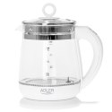 Adler Kettle AD 1299 Electric, 2200 W, 1.5 L, Glass/Stainless steel, 360° rotational base, White Adler Kettle AD 1299 Electric, 2200 W, 1.5 L, Glass/Stainless steel, 360° rotational base, White