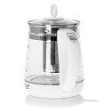 Adler Kettle AD 1299 Electric, 2200 W, 1.5 L, Glass/Stainless steel, 360° rotational base, White Adler Kettle AD 1299 Electric, 2200 W, 1.5 L, Glass/Stainless steel, 360° rotational base, White