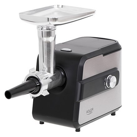 Adler Meat mincer with a shredder AD 4813 Silver/Black, 600 W, Number of speeds 2, Throughput (kg/min) 1 Adler Meat mincer with a shredder AD 4813 Silver/Black, 600 W, Number of speeds 2, Throughput (kg/min) 1