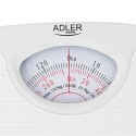 Adler Mechanical bathroom scale AD 8151w Maximum weight (capacity) 130 kg, Accuracy 1000 g, White Adler Mechanical bathroom scale AD 8151w Maximum weight (capacity) 130 kg, Accuracy 1000 g, White
