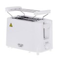Adler Toaster AD 3223 Power 750 W, Number of slots 2, Housing material Plastic, White Adler Toaster AD 3223 Power 750 W, Number of slots 2, Housing material Plastic, White
