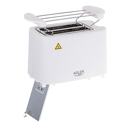 Adler Toaster AD 3223 Power 750 W, Number of slots 2, Housing material Plastic, White Adler Toaster AD 3223 Power 750 W, Number of slots 2, Housing material Plastic, White