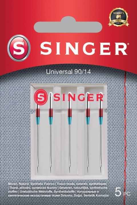 Singer Universal Needle for Woven Fabrics 90/14 5PK Singer Universal Needle for Woven Fabrics 90/14 5PK