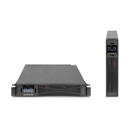 DIGITUS OnLine UPS, rack/tower, 3000VA, 3000W, LCD, 8 x C13, 1 x C19, RS-232, USB, SNMP card (optional), relay card (optional) DIGITUS OnLine UPS, rack/tower, 3000VA, 3000W, LCD, 8 x C13, 1 x C19, RS-232, USB, SNMP card (optional), relay card (optional)