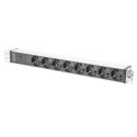 Digitus Aluminum outlet strip with pre-fuse DN-95410	 Sockets quantity 8, 250 Vac, 50/60Hz, 2 m supply IEC C14 plug