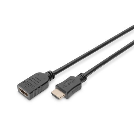 Digitus HDMI High Speed extension cable AK-330201-050-S Black, Type A M/F, 5 m Digitus HDMI High Speed extension cable AK-330201-050-S Black, Type A M/F, 5 m