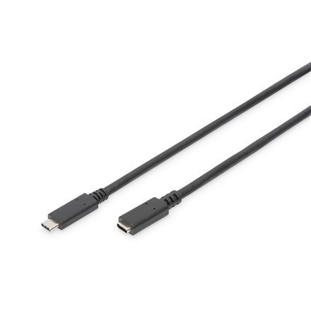 Digitus USB Type-C Extension Cable AK-300210-020-S USB Male 2.0 (Type C), USB Female 2.0 (Type C), Black, 2 m Digitus USB Type-C Extension Cable AK-300210-020-S USB Male 2.0 (Type C), USB Female 2.0 (Type C), Black, 2 m