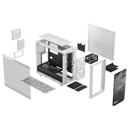 Fractal Design Meshify 2 Lite TG Clear White, E-ATX, Power supply included No Fractal Design Meshify 2 Lite TG Clear White, E-ATX, Power supply included No