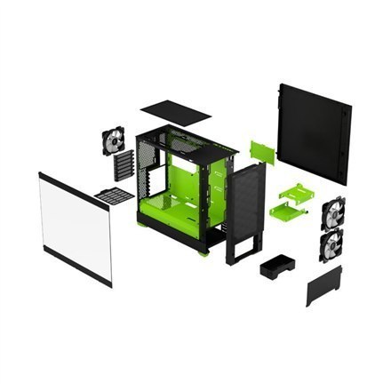 Fractal Design Pop Air RGB Green Core TG Clear Tint, ATX, mATX, Mini ITX, Power supply included No Fractal Design Pop Air RGB Green Core TG Clear Tint, ATX, mATX, Mini ITX, Power supply included No