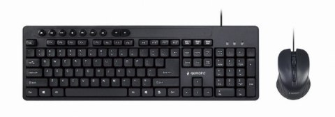 Gembird Multimedia desktop set KBS-UM-04 USB Keyboard, Wired, Mouse included, US, Black Gembird Multimedia desktop set KBS-UM-04 USB Keyboard, Wired, Mouse included, US, Black